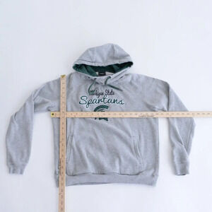 Vintage Colosseum  Grey Michigan State Spartans Grey Pullover Hoodie Size Large